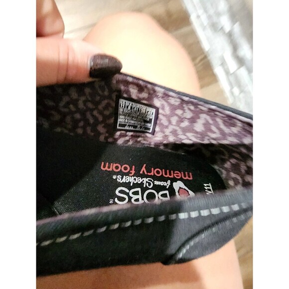 BOBS from Skechers Plush Peace & Love Memory Foam Black Flats 33645 sz 11 - Picture 9 of 9